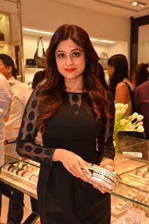 Shamita Shetty poses for the media at Michael Korrs Store Launch