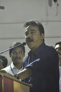 Kamal Haasan addressing the media on his Birthday