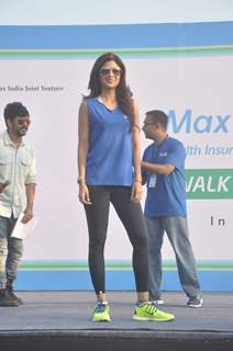 Shilpa Shetty poses for the media at Max Bupa Walk For Health