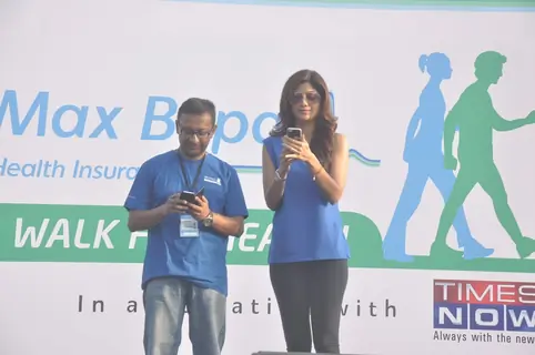 Shilpa Shetty was snapped engrossed in her cell phone at Max Bupa Walk For Health