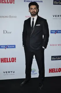 Fawad Khan poses for the media at Hello! Hall of Fame
