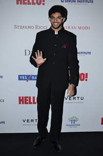 Aditya Thackeray poses for the media at Hello! Hall of Fame