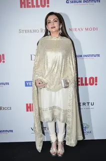 Nita Ambani poses for the media at Hello! Hall of Fame
