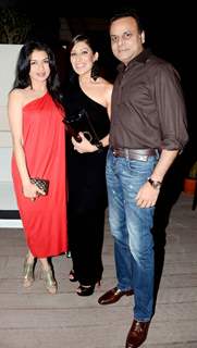 Bhagyashree and Himalay pose with Maheka Mirpuri at her Birthday Party