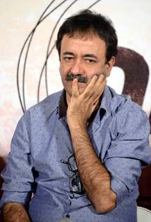 Rajkumar Hirani snapped engrossed in a deep thought at the Song Launch of P.K.