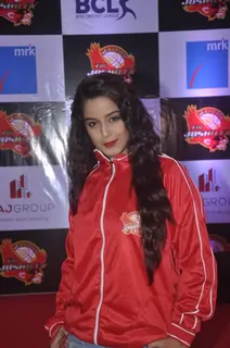 Srishty Rode poses for the media at the Jersey Launch of BCL Team Jaipur Raj Joshiley