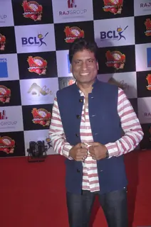 Raju Shrivastav poses for the media at the Jersey Launch of BCL Team Jaipur Raj Joshiley