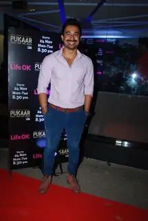 Rannvijay Singh poses for the media at the Launch of Pukaar - Call For The Hero