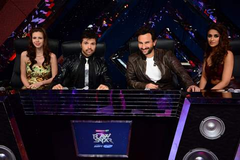 Team of Happy Ending during the Promotions on India's Raw Star