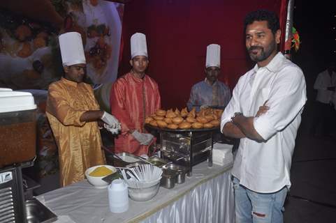 Prabhu Deva was snapped enjoying the delicacies at the Trailer Launch of Tevar