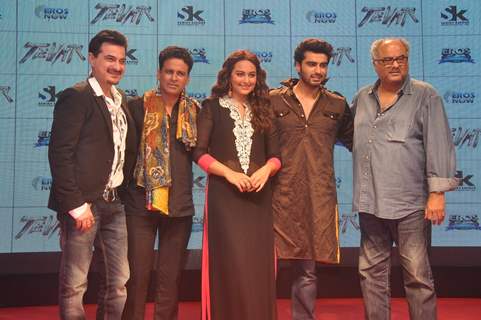 Team of Tevar poses for the media at the Trailer Launch