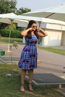 Parineeti Chopra snapped covering her ears at Jagatpura Shooting Range