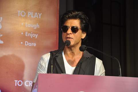 Shahrukh Khan addressing the audience at KidZania