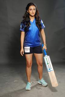 Additi Gupta poses for the camera at the Photo Shoot of BCL Team Chandigarh Cubs