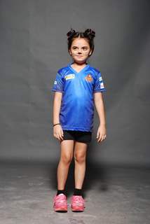 Ruhanika Dhawan poses for the media at the Photo Shoot of BCL Team Chandigarh Cubs