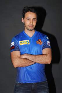 Rizwan Bachav poses for the media at the Photo Shoot of BCL Team Chandigarh Cubs