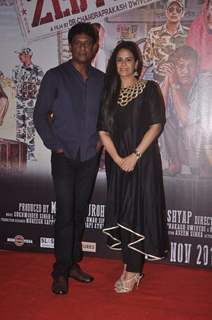 Mona Jaswir Singh and Adil Hussain pose for the media at the Launch of the Film Zed Plus