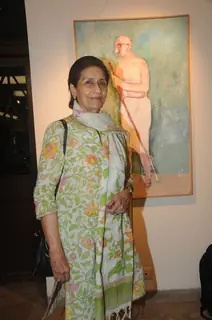 Bakul Patel Ex-Sheriff of Mumbai poses for the media at the Inauguration of a Special Art Exhibition