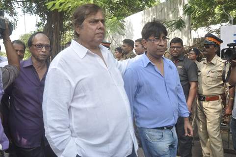 David Dhawan was snapped at Ravi Chopra's Funeral