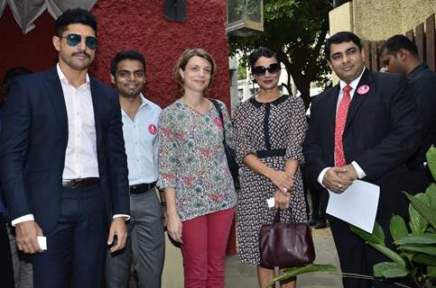 Farhan Akhtar and Adhuna Akhtar at UN WOMEN Press Meet