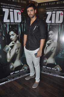 Karanvir Sharma poses for the camera at the Media Interactions of the Movie 'ZID'