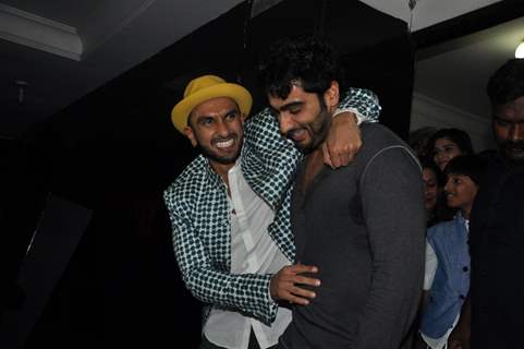 Ranveer Singh with Arjun Kapoor at the Special Screening of Kill Dil