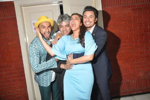 The cast strikes a candid pose at the Special Screening of Kill Dil