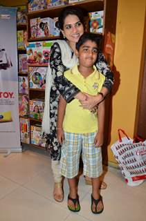 Shaina NC with her son at the Hobby iDEAS Children's Day Celebrations