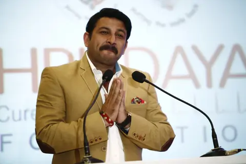 Manoj Tiwari at the Launch of '100 Heart' - A Social Initiative by CCL