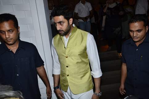 Abhishek Bachchan was snapped at the Prayer Meet of Ravi Chopra