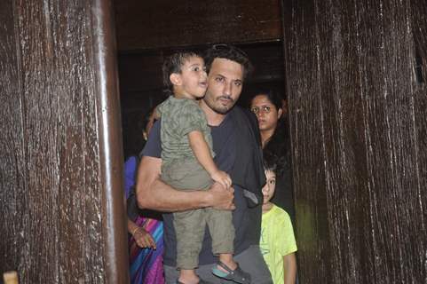 Homi Adajania with his son at Aradhya Bachchan's Birthday Bash