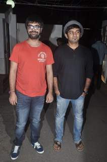 Sachin Sanghvi and Jigar Saraiya pose for the media at the Special Screening of Happy Ending