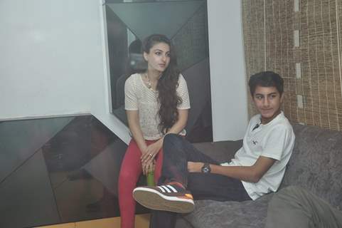 Soha Ali Khan was snapped with Ibrahim Ali Khan at the Special Screening of Happy Ending