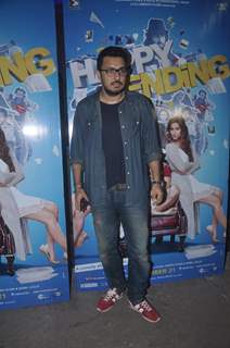 Dinesh Vijan poses for the media at the Special Screening of Happy Ending