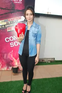 Asha Negi poses for the media at the Launch of Khatron Ke Khiladi - Darr Ka Blockbuster Return
