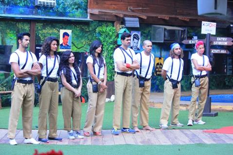 Contestants during a task on Bigg Boss 8