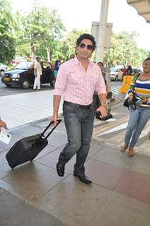 Sachin Tendulkar was snapped at Airport