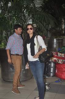 Sania Mirza was snapped at airport while returning from Arpita Khan's Wedding