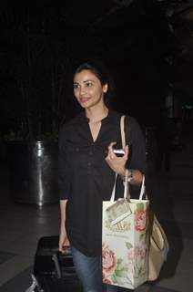 Daisy Shah was snapped at airport while returning from Arpita Khan's Wedding