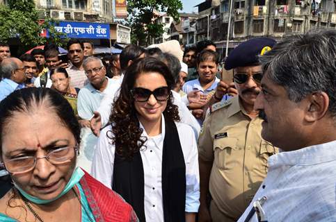 Juhi Chawla at was snapped at a Cleanliness Drive