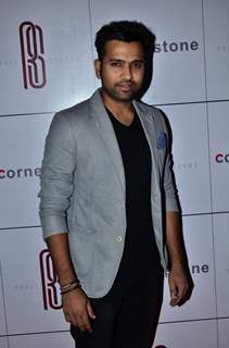 Rohit Sharma poses for the media at his Bash