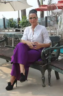 Neha Dhupia poses for the media at PETA Event