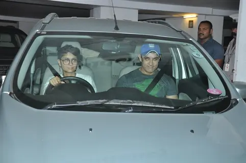 Aamir Khan and Kiran Rao were snapped at Karan Johar 's Bash
