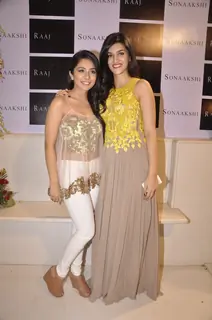 Kriti Sanon poses with Sonaakshi Raaj at her Store Launch