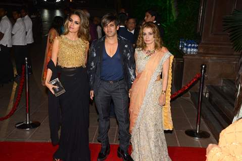 Natasha Poonawala with Yash and Avanti Birla at Arpita Khan's Wedding Reception