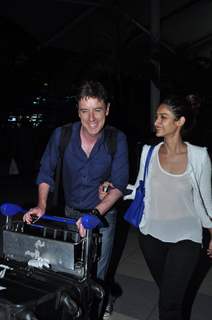 Ileana D'Cruz was snapped with a friend at Airport