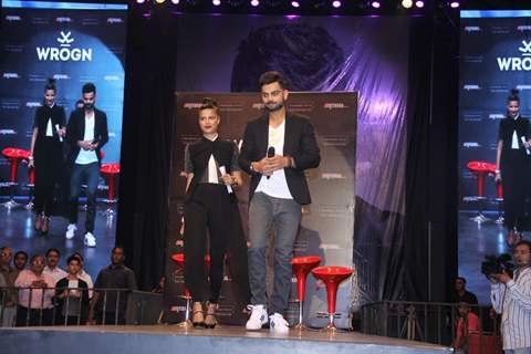 Virat Kohli walks the ramp at the Launch of his own Fashion Label