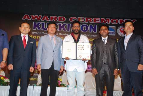 Ajay Devgn felicitated by Taekwondo Masters from Korea