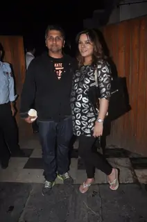 Mohit Suri and Udita Goswami pose for the media at Shaad Randhawa's Party
