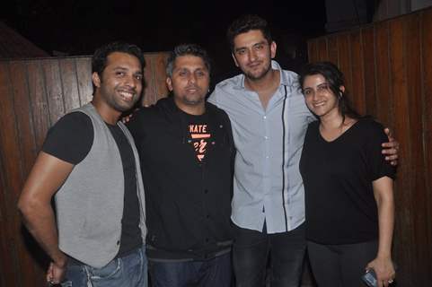 Celebs pose for the media at Shaad Randhawa's Party